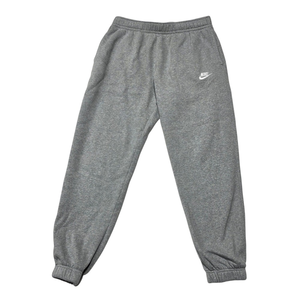 Nike Sportswear Club Fleece Joggers Mens Size Large Gray Cotton Blend Cuffed